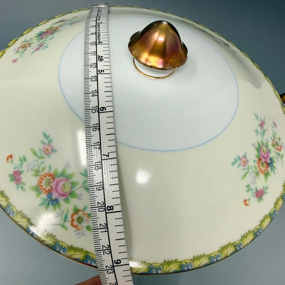 Vintage‎ Morimura Gumi Noritake Japan Hand Painted Floral Covered Casserole Dish